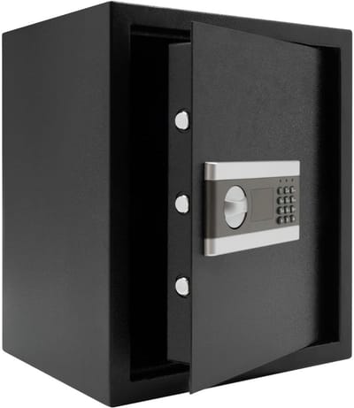 MKSS® Kluis met Vingerafdruk - Brandwerend - Safe met Noodsleutel - Zwart