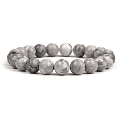 Bixorp Gems Picasso Jaspis Natuursteen Armband 8mm - Edelsteen Kralenarmband - 18cm