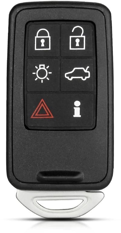 XEOD 6 Knops autosleutel geschikt voor Volvo - Autosleutelbehuizing - Sleutelbehuizing auto - Sleutel behuizing - 1 Stuks