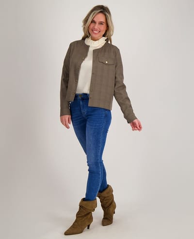 Je m'appelle Dames Broek Slim fit Met stretch - Blauw - Maat S