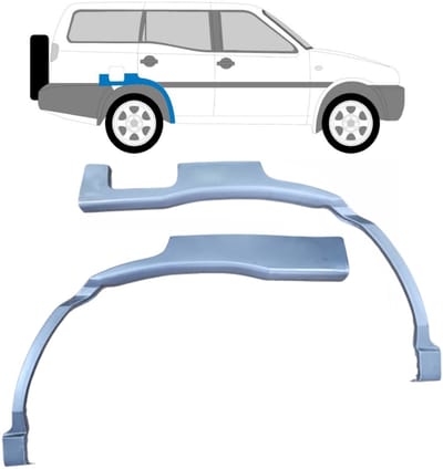 Reparatiepaneel achterspatbord voor Nissan Terrano II 1993-2005 / Links + Rechts