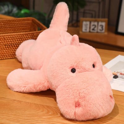 Poupée Dinosaure Dessin Animé Couleur Unie Jouet Créatif pour Enfants Poupée en Peluche Cadeau d'Anniversaire 45Cm