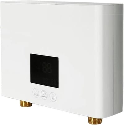 Doorstroomverwarmer - Elektrische Boiler - Direct Warm Water - LCD Temperatuurdisplay - 210x150x55mm - Wit