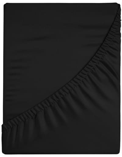 Dreamers Den - Premium Jersey Elestaan - Biologisch Katoen - Hoeslaken - Zwart - 80x200 cm - 35 cm hoekhoogte