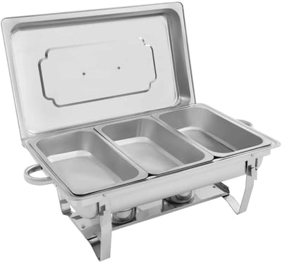 Jently buffetwarmer - roestvrij staal - 63.5 x 35.5 x 32 cm - verwarmingsset