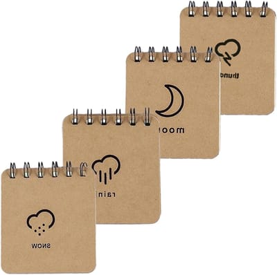 Notizblokken Set van 4, Blanko Notitieboeken met 70 Pagina's, Spiralbinding voor School en Kantoor, Ideaal voor Aantekeningen en Creatieve Projecten