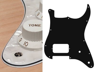 Boston ST-444-PW pickguard, Stallion, H, 2 pot holes, 4 ply, pearl white