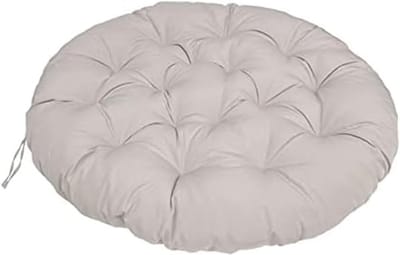 Zitkussen Hangstoel - Tuinkussen Rond - Comfortabel Ontspannen - Zelfnivellerend - 80x80cm - Lichtgrijs