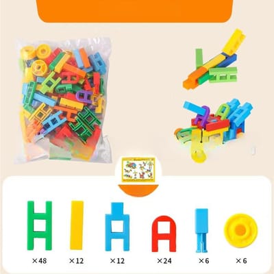 Blocs de construction assemblés pour enfants de maternelle Haole Blocs de construction Puzzle en plastique éducatif multifonctionnel Jouets pour bébés filles