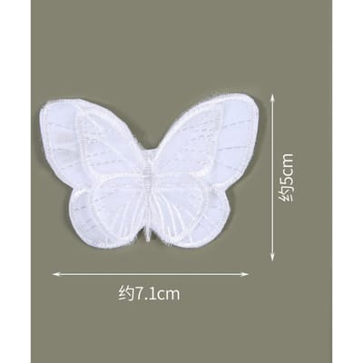 Witte Bloemen Doek Sticker Naadloos Zelfklevend Kleding, Gaten En Geen Sporen, Reparatie Subsidie Muggennet Broek, Borduur Patch Sticker 10#