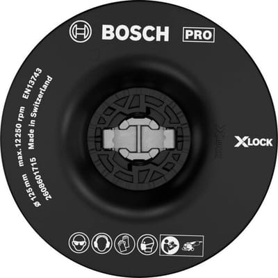 Bosch 2608601715 X-Lock Steunschijf voor fiberschijven - Medium - 125mm