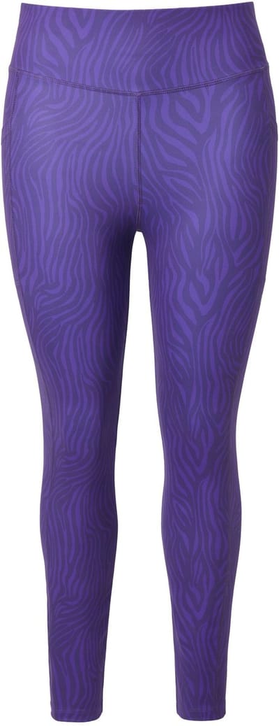 Ulla Popken - Dames - Sportlegging leomotief sneldrogend elastische tailleband - Lelie - Maat 42+