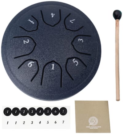 Livano Handpan - Tongue Drum - Steel - Regen - Klankschaal - Navy Blue