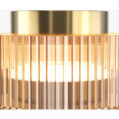 Maytoni LED plafondlamp SCALA, bruin/brons, Ø 15 cm, glas, dimbaar