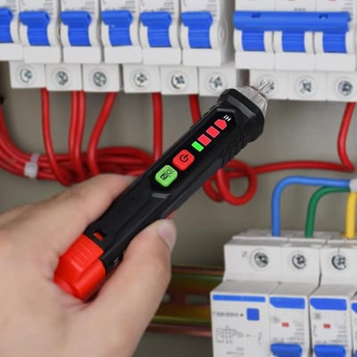 Elektrische Pen - Testpotlood - Spanning Detecteren - Contactloze Meting - Compact Formaat - Grijs
