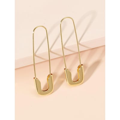 Boucles d'oreilles design épingle one-size beige