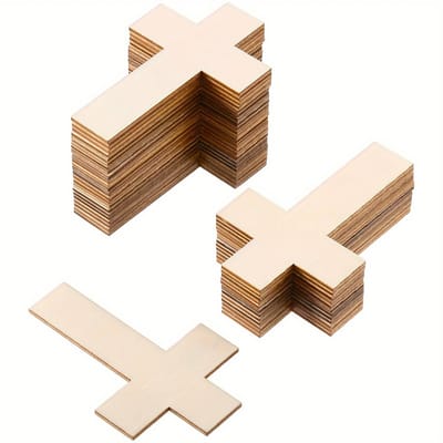VANDAAG VERZONDEN - Houten Kruis - 10 STUKS - DIY knutselen hobby - Christelijk - Jezus - Pasen / Goede Vrijdag