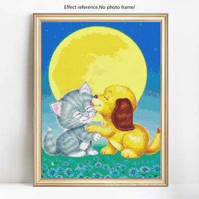 Diamant broderie pour enfants décoration de la maison diamant peinture pierres rondes photo perles 20X30 blue