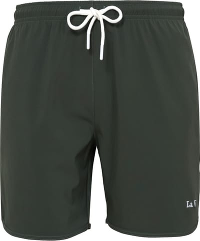 Zwemshort La V effen kleur olijfgroen S