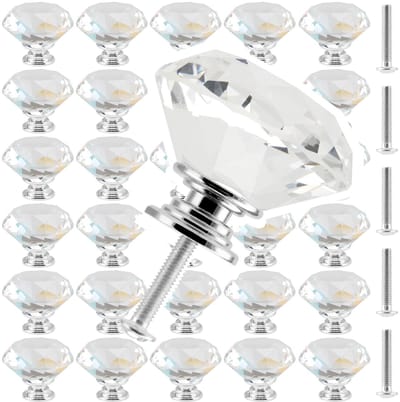 Dailygoods- Deurklink 30mm - Kristal Deurklinken - Luxe Handgrepen - Crystal Diamant Knoppen - Eenvoudig te Installeren - Hoogwaardige Materialen