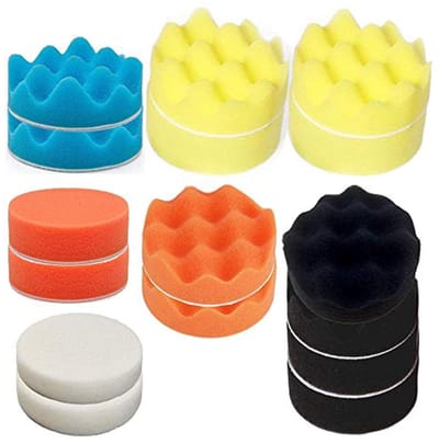 Polijstschuim Pads voor Metaal - Set van 16 Stuks, Perfect voor Schuren en Polijsten