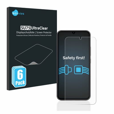 Savvies - Screenprotector voor Samsung Galaxy A34 5G - Folie Beschermfolie transparant 6 Stuks