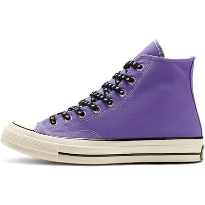 Converse Chuck Taylor 1970S Hi Bout Rond Lacets Mi-Haut Chaussures en Toile Baskets Unisexe Violet 164211C 44 gray