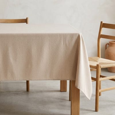 GAMUSI Tafelkleed FONS – Vlekbestendig Tafelkleed – Getextureerd Effen Design – OEKO-TEX® – 140x100 cm – Beige