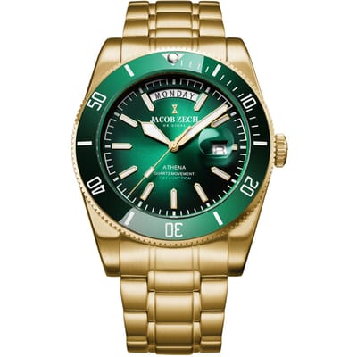 Jacob Zech - Heren Horloge Athena - Goud
