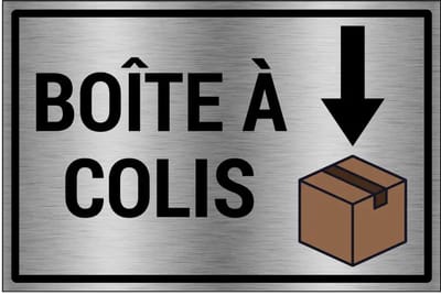 Boîte à colis bord - gecoat brushed aluminium - grijs zwart | 18 x 12 cm