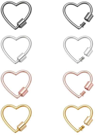 Cosensi - Set van 8 Metalen Schroef Karabijnhaken voor DIY Sieraden