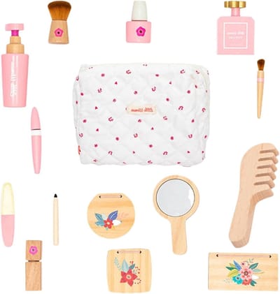 Houten Make-up Set - Speelgoed Cosmetica - Kinderen Spelen - Milieuvriendelijk Ontwerp - 26 cm - Zacht