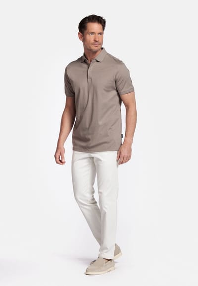 Giordano - Lino – Herenpolo – Poloshirt - Liquid Cotton - Polo – Beige – 616578-81