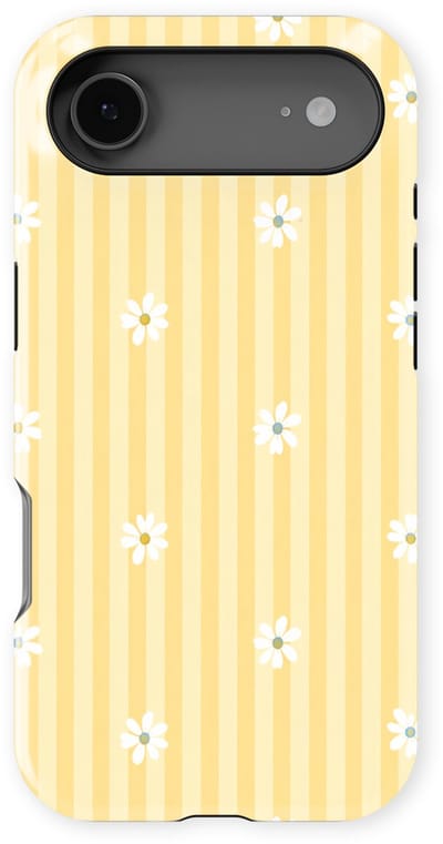 DripCase Hoesje geschikt voor iPhone 17 Air | Happy Stripes Motief | Magnetisch Opladen | 2-in-1 Ontwerp | Vrolijke Backcover geschikt voor iPhone 17 Air Lemon Sorbet