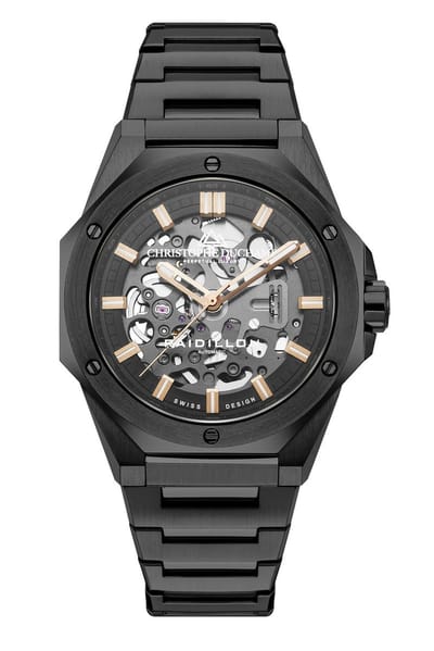 Christophe Duchamp Raidillon Skeleton Automatic Black - Automatisch Skeleton Herenhorloge - Luxe Zwart Design