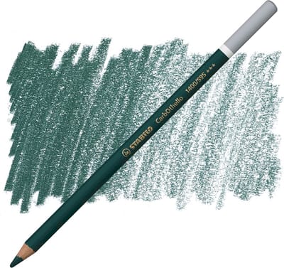 Kleurpotloden STABILO CarbOthello kalkpastel donkerloofgroen | 12 stuks