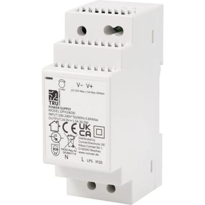 TRU COMPONENTS TC-10580812 DIN-rail netvoeding 24 V/DC 1.5 A 36 W Aantal uitgangen:1 x Inhoud 1 stuk(s)