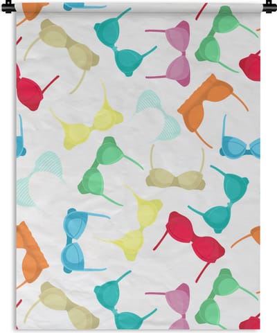 Wandkleed - Wanddoek - Bh - Regenboog - Vrouwen - Patroon - 90x120 cm - Wandtapijt