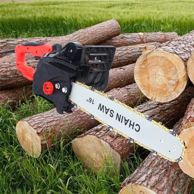 Elektrische Kettingzaag - Krachtige Zaag - Tuinonderhoud - Snoerloos Instellen - 40 cm - Koperrood