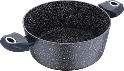 Zwarte Casserolepan 20 cm met Marmeren Anti-aanbaklaag - Geschikt voor Inductie