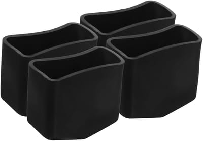 Antislip Laddervoeten - Ladder Stabilisatie - Bescherming Vloeren - Duurzaam Rubber - 4x3.5x2 cm - Zwart