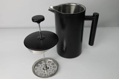 Koffiezetapparaat Handfilter - Franse Pers - Koffie Zetten - Dubbelwandige Isolatie - 1 Liter - Transparant