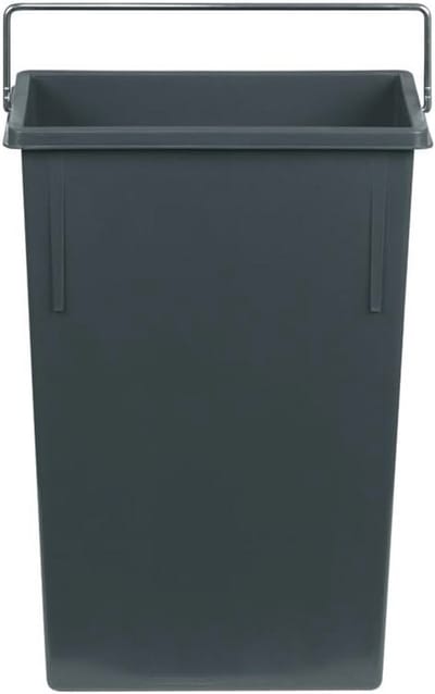 Binnenemmer - Reserve emmer - Afval scheiden - Met handvat - 7 liter - Donkergrijs