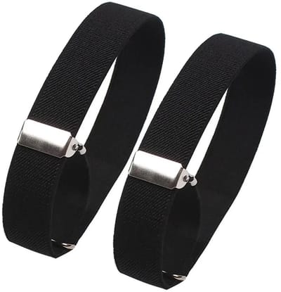 WiseGoods Premium 1 Paar Mouwophouders - Sleeve Holders - Verstelbaar Dames & Heren - Kleding Accessoires - Zwart Design