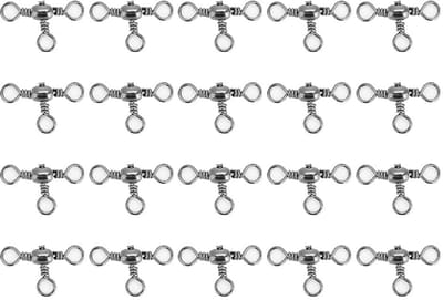Dailygoods- Visverbinder 20 Stuks - Roestvrij Staal/Koper - Schokbestendig - Drievoudige Ontwerp - Duurzaam - Antislib Bescherming - Visconnector