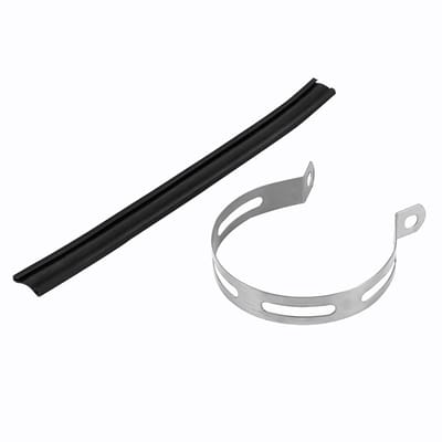 Dailygoods- Uitlaatbeugel Universeel - Slangklemmen - Houder voor Scooter - Roestvrij Staal - Verbetering Prestaties - Afmetingen 32x2,7 cm - Uitlaatsteun