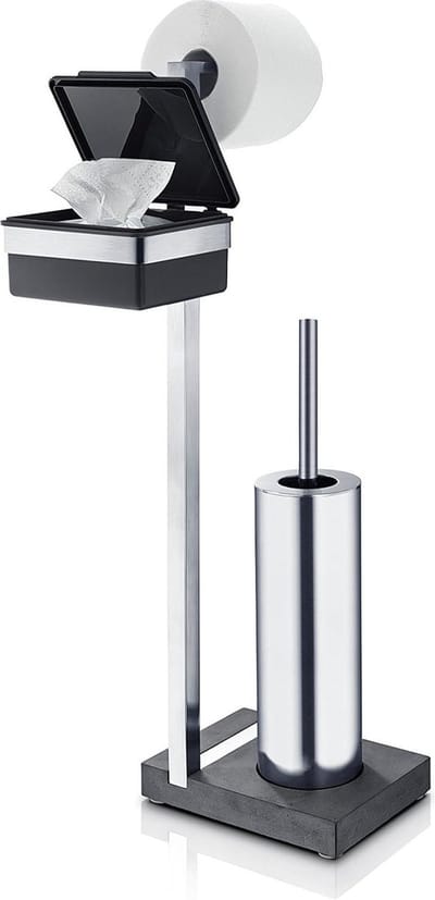 Toiletborstel - Roestvrij Staal - Antraciet - Badkameraccessoire - 68819 toiletbutler