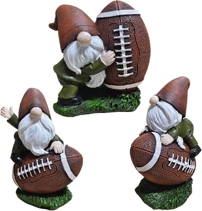 Voetbalkabouters Decoratie - Sportkabouters Beeldjes - Tuin Aankleden - Hars Vakmanschap - Compact Formaat - Meerkleurig