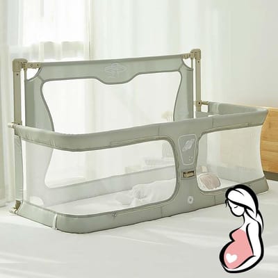 Baby Bijbed - Baby Bedje - Veilig Slapen - 3-in-1 Multifunctioneel - 120x50 cm - Lichtgroen