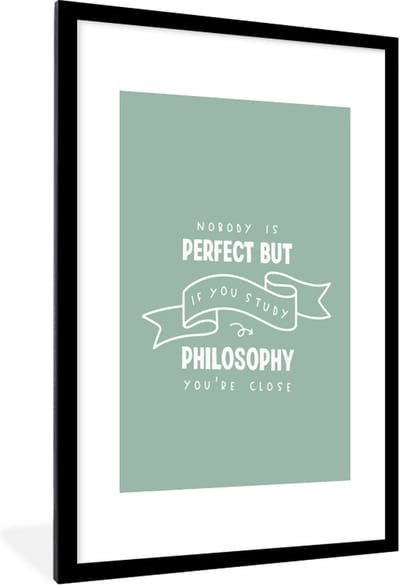 Fotolijst incl. Poster - Filosofie - Spreuken - Studeren - 60x90 cm - Posterlijst